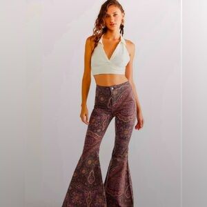 NWOT We The Free Paisley Wide Leg Pants - Sz 26